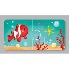 Puzzle educativ Montessori - Animale si hrana lor