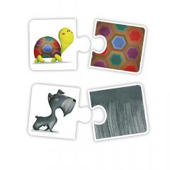 Puzzle educativ Montessori - Texturile animalelor