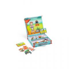 Puzzle magnetic educativ - Valiza cu eroii lumii