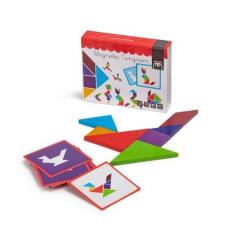 Puzzle magnetic educativ din lemn - Tangram