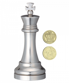 Puzzle - Cast Chess King - Silver