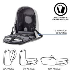 Rucsac - Bobby Hero Small Spring Anti-Theft Backpack - Light Grey