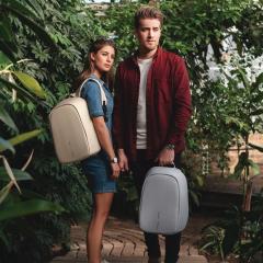 Rucsac - Bobby Hero Small Spring Anti-Theft Backpack - Light Grey