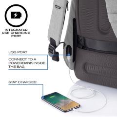 Rucsac - Bobby Hero Small Spring Anti-Theft Backpack - Light Grey