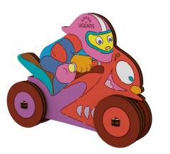 Puzzle 3D de colorat - Motociclist