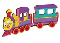 Puzzle 3D de colorat - Locomotiva