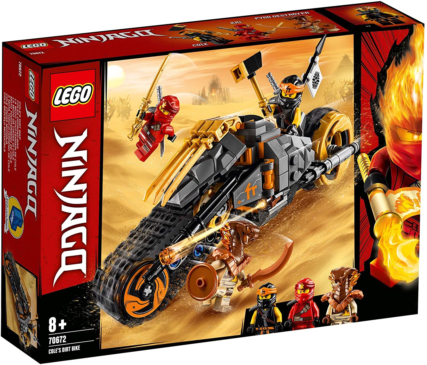 Motocicleta de teren a lui Cole (70672) - LEGO