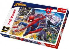 Puzzle 24 piese - Curajosul Spider-Man