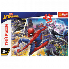 Puzzle 24 piese - Curajosul Spider-Man