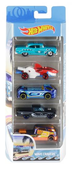 Set 5 masini - Hot Wheels Wave Cravers