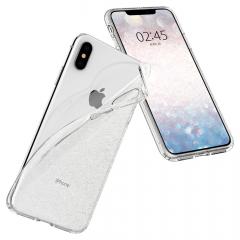 Spigen Husa Liquid Crystal Glitter iPhone XS / X Crystal Quartz