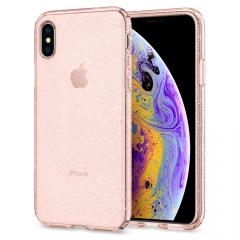 Spigen Husa Liquid Crystal Glitter iPhone XS / X Rose Quartz