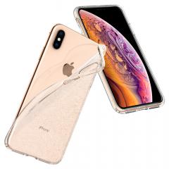 Spigen Husa Liquid Crystal Glitter iPhone XS / X Rose Quartz