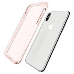 Spigen Husa Liquid Crystal Glitter iPhone XS / X Rose Quartz