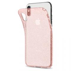 Spigen Husa Liquid Crystal Glitter iPhone XS / X Rose Quartz