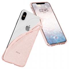 Spigen Husa Liquid Crystal Glitter iPhone XS / X Rose Quartz