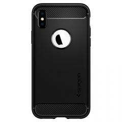 Spigen Husa Rugged Armor iPhone XS / X Black (antishock)