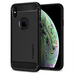 Spigen Husa Rugged Armor iPhone XS / X Black (antishock)