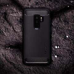 Spigen Husa Rugged Armor Samsung Galaxy S9 Plus G965 Black (antishock)