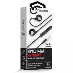 Lemontti Casti Stereo Ripple 3.5 mm Negru (handsfree - telecomanda, microfon)