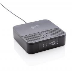 Boxa cu incarcator wireless si ceas - Negru