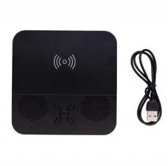 Boxa cu incarcator wireless si ceas - Negru