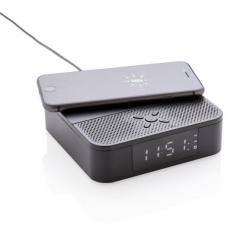 Boxa cu incarcator wireless si ceas - Negru