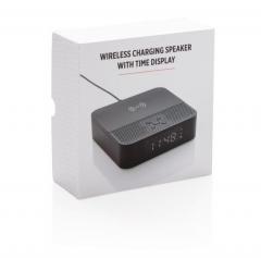Boxa cu incarcator wireless si ceas - Negru