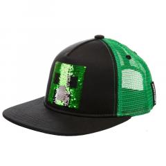 Sapca - Minecraft Creeper Sequin Youth Snap Back Hat