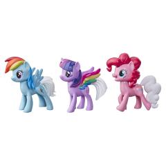 Jucarie - Set My Little Ponny - 3 ponei cu codite curcubeu