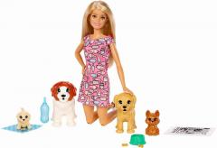 Set papusi - Barbie cu catelusi