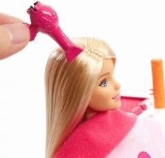 Set papusi - Barbie Salon de infrumusetare cu papusa blonda