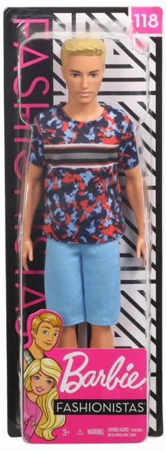 Papusa baiat - Barbie Fashionistas cu pantaloni scurti albastri