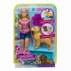 Set jucarii - Barbie Blonda - Catelus si accesorii