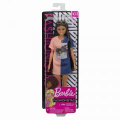 Papusa - Barbie Fashionistas - Bruneta cu par lung
