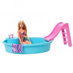 Set jucarii - Papusa Barbie cu piscina si accesorii