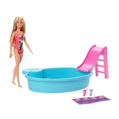 Set jucarii - Papusa Barbie cu piscina si accesorii
