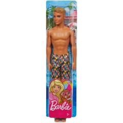 Papusa baiat - Ken - La plaja in costum de baie multicolor