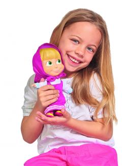 Papusa - Masha and the Bear, cu corp moale, 23 cm