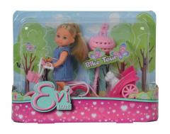 Set papusa - Evi la plimbare cu bicicleta si catelul / Bike Tour