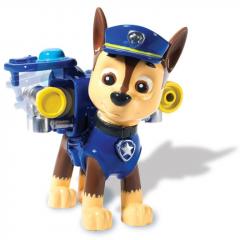 Set jucarii - Patrula Catelusilor Chase Action Pack Pup and Badge