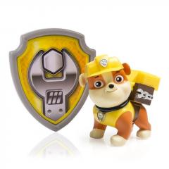 Set jucarii - Patrula Catelusilor Rubble Action Pack Pup and Badge