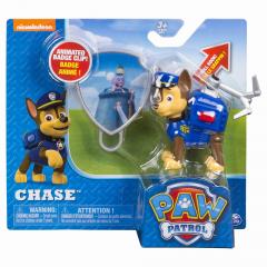 Set figurina cu insigna Paw Patrol - Chase