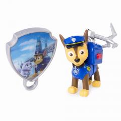 Set figurina cu insigna Paw Patrol - Chase