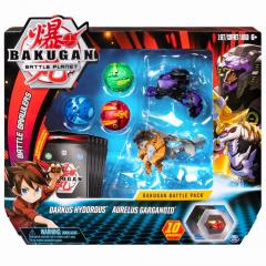 Set Bakugan - Darkus Hydorous si Aurelus Garganoid, cu 5 figurine incluse