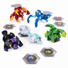 Set Bakugan - Pyrus Maxotaur si Aquos Mantonoid, cu 5 figurine incluse