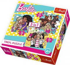 Puzzle 3in1 -  Prietenie adevarata Barbie