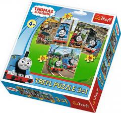 Puzzle 3in1 - Thomas intra in actiune
