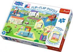Puzzle Flip Flap Peppa Pig, 36 piese
