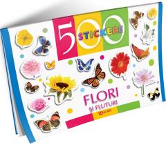 500 stickere - Flori si fluturi